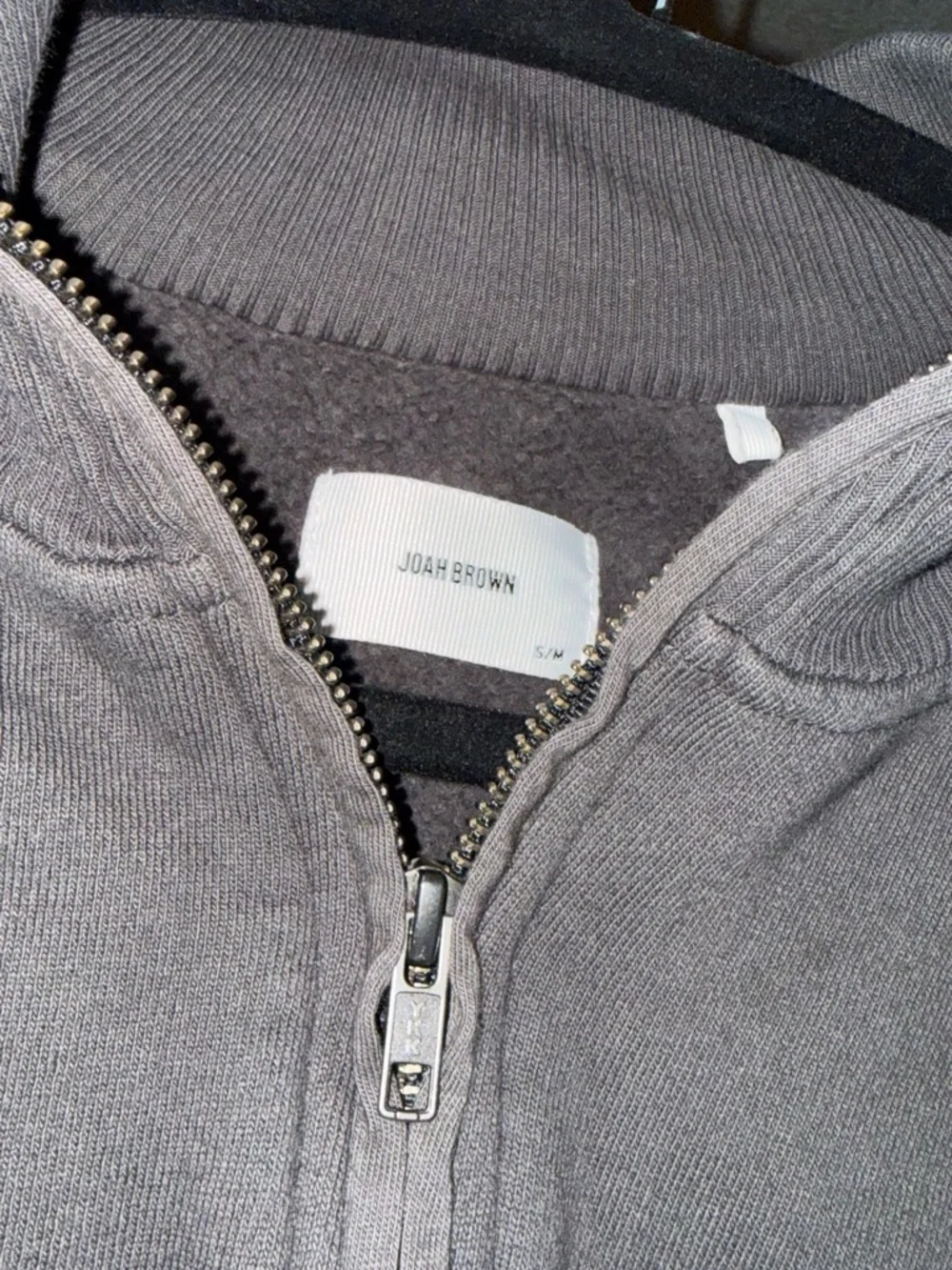Joah Brown Charcoal Half-Zip Pullover S/M - Picture 4 of 6